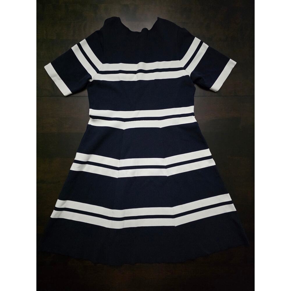 Eliza J Fit and Flare Navy White Dress Size 1X - Picture 4 of 4